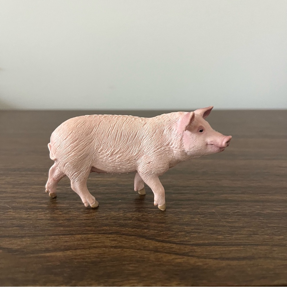 Schleich Pink Pig Figurine Quality Farm Toy for Play or Collection